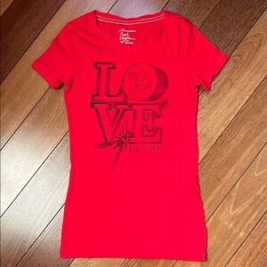 NWOT Y2K American Eagle Love Rocks Logo Tee Shirt